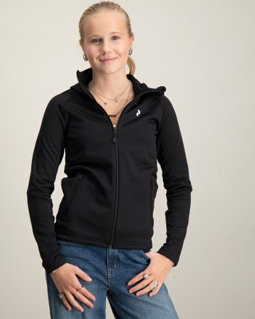 Peak Performance Jr Rider Zip Hood Noir Sweats à capuche Fille - Kids Brand Store