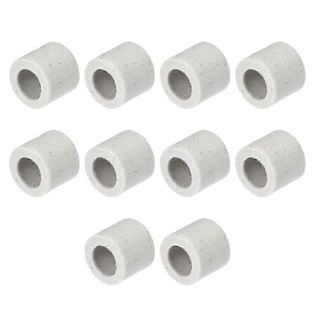5/10 stk. 8 mm Dia Keramisk Rør Enkelt Hul Porcelænsbøsning Rør Isolerende Rør Elektronisk Ledningsbundt Varmeisolering Beskyttelse