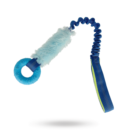 Dogman Valpleksak Med Ring - Blå/Lime - Hundleksaker