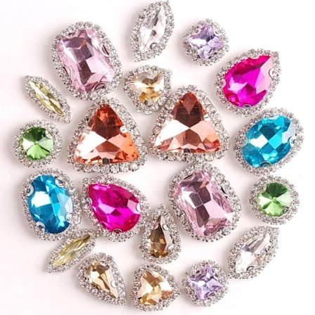 Pärlor Diamantglaskristall 5 5