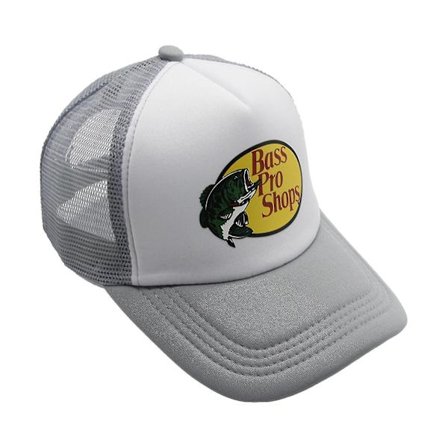 Bass Pro Shop Outdoor Cap Truckerkeps med Mesh - Herr- och Dammodell One Size Fits All Snapback-stängning - Perfekt för Jakt & Fiske - Perfekt Grå