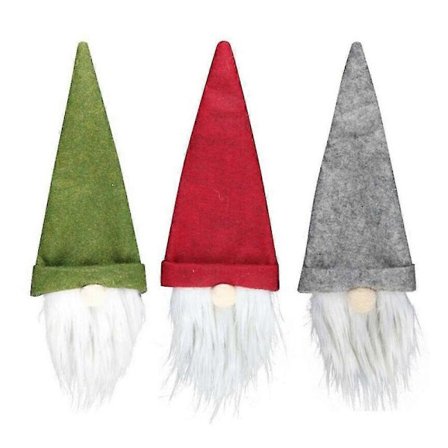 Hyvää Joulua -viinipullon suojus, kasvoton tonttu joulujuhlan kodin pöytäkoriste lahja