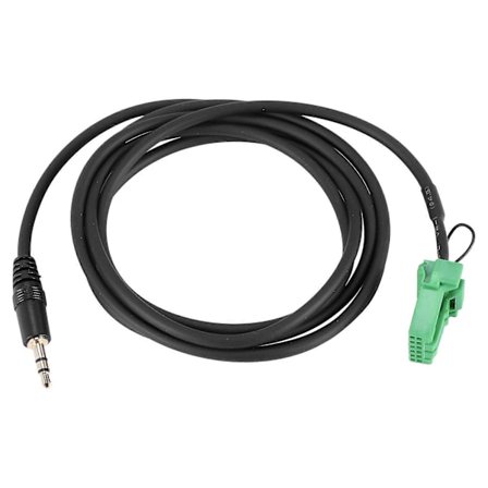 6-Pin Grön Kontakt Stereo 3.5MM Audio Aux-in MP3 Kabel Tråd för Jazz Fit 2002-2006