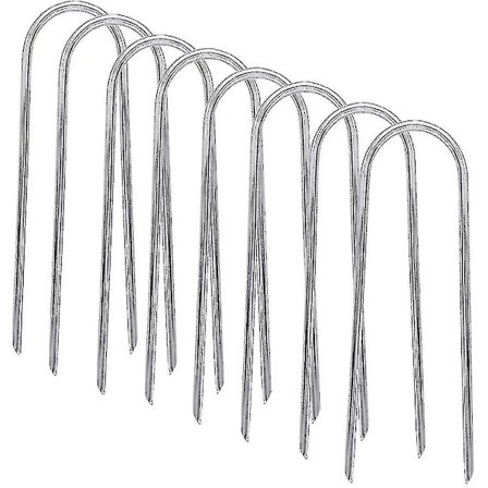 Trampolineplugger, kraftige teltplugger, galvaniserte U-ankre, 8 stk.