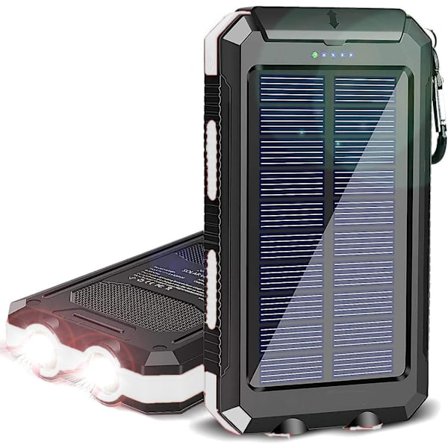 Solladdare Power Bank, 20000mAh bärbar telefonladdare