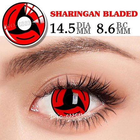 Tib 1 Par Deling Sharingan Kontaktlinser Til Øjne Cosplay Linser Anime Linse Uchiha Sasuke Kakashi Linser Anime Tilbehør (FMY)