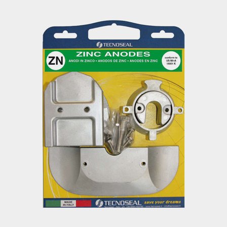 Zinc anode Tecnoseal, for sterndrive, fits Mercruiser Alpha One Gen II
