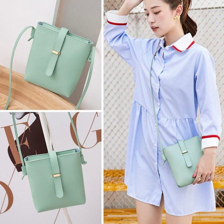 Naisten pieni olkalaukku Matkapuhelinlaukku Crossbody GREEN - high quality