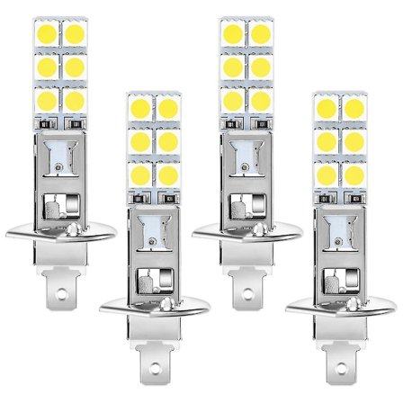 4 stk H1 6000k Super Hvid 80w LED-forlygtekits Dimlys Drivin