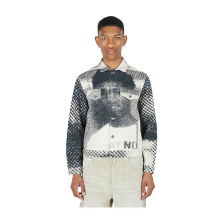 424 Pixelated Denim Jakke Blå, Herre