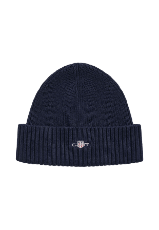 GANT Cotton Blend Logo Beanie Mössor Herr Blå ONESIZE