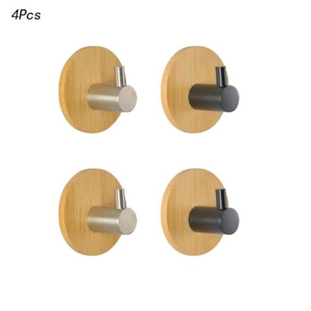 4 kpl Pyyhekoukut Bambu viittakoukut Itseliimautuvat koukut