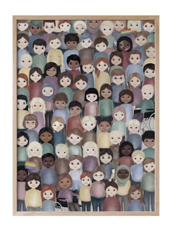 Alla Är Vi Olika Home Kids Decor Posters Friendship Posters Multi/mönstrad Kunskapstavlan