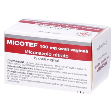 Micotef 100mg 15 Ovuli Vaginali