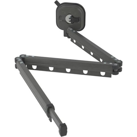 Vægmonteret tørrestativ med sugekop, sammenklappeligt indendørs tørrestativ, høj bæreevne, vægmontering til balkon, vasketøj, badeværelse - 3 stænger