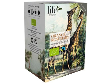 life BY FOLLIS Te Apelsin rosmarin 20/fp - Lyreco - Kök och servering - Kaffe och te - Te