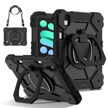 iPad mini 2024 / mini 6 Skal i kontrastfärgad robot-silikon hybrid PC