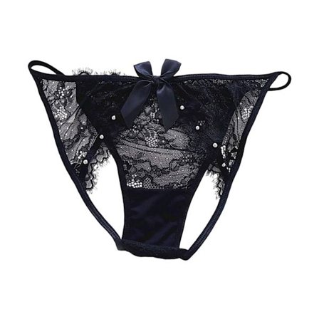 Femme Øyevippeblonde Undertøy for Kvinner, Lavt Liv Hollow Out Truser, Sexy & Komfortabel Fransk Blonde Stringundertøy