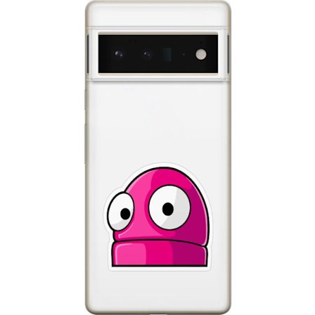 Kompatibelt Mobilskal till Google Google Pixel 6 Pro Rosa tecknad figur med stora ögon i lekfull och humoristisk stil