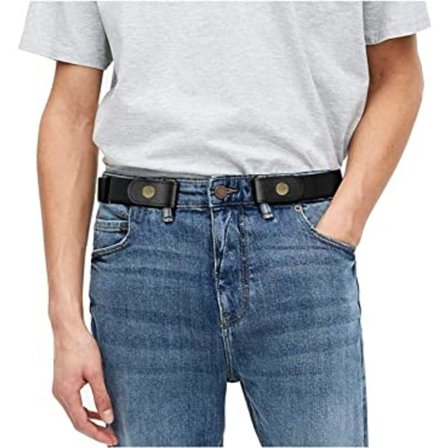 Bälte utan spänne, stretchbälte utan spänne, osynligt bälte för män