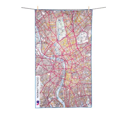 Lifeventure SoftFibre Ordnance Survey Travel Towel toiletries Pink ONESIZE