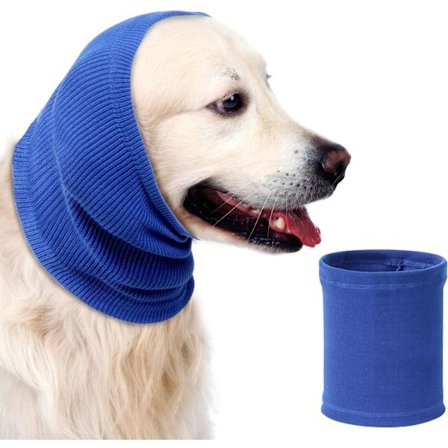 Hunde Snood Høreværn, Ørebeskyttelse uden Flapper til Hunde, Hundehue Hundehøreværn Støjbeskyttelse Anti-Angst Beroligende, Hund
