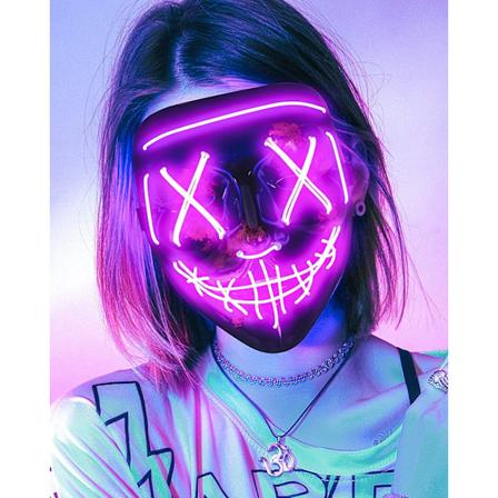 Halloween LED-kauhumaski, tyylik s ja cool