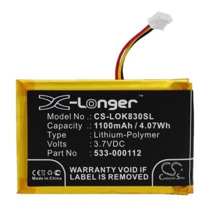 Batteri for tastatur, mus for Logitech IIIuminated Living-Room Keyboard K830, K830