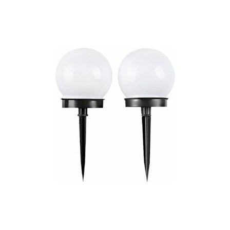 Heta 2 st Solar Balls 30 cm Rund Boll Bubblor Ljus Gräsmatta Ljus