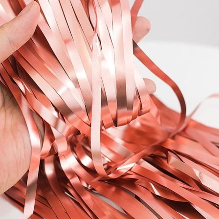 Glitterdraperi Metallisk Roségull 3-Pakning [3x2m] for Fest Bursdag—pa