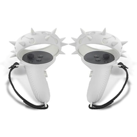 Højkvalitets 1 par silikone skridsikre anti-drop beskyttende greb VR-kontrolhåndtag etui til Oculus Quest 2 - Sort Hvid