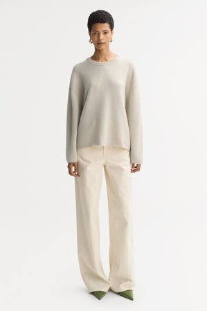 Soft Goat - Relaxed fit crewneck - L - Chalk