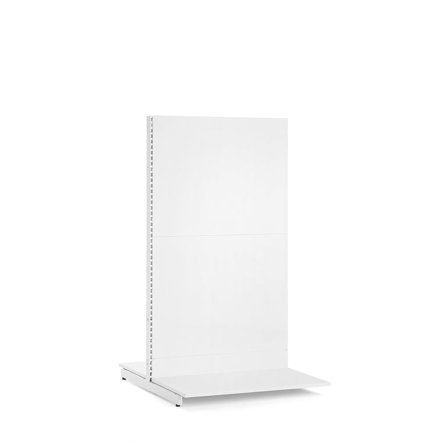 Retail shelving MARKET, floor standing, add-on section, 1588x900x1050 mm, white