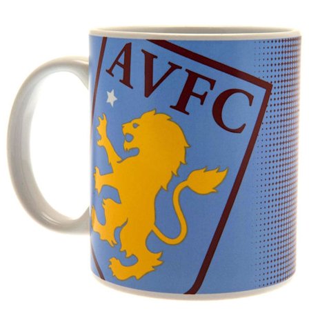 Aston Villa FC Halftone Mug One Size Claret Red/Blue/White Claret Red/Blue/White