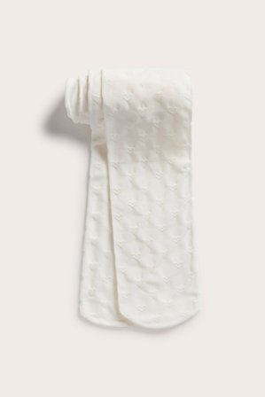 Kappahl | Strumpbyxor med hjärtan 70 den Vit 122/128 | Vit