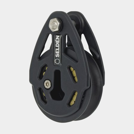 Bozzello singolo Seldén RBB 60, rotante, con cuscinetti a rulli, adatto per cime Ø8 - 12 mm