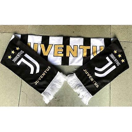 Mub- Fans halstørklæder fodboldfans efterår og vinter heppe håndviftende halstørklæder Juve sort og hvid