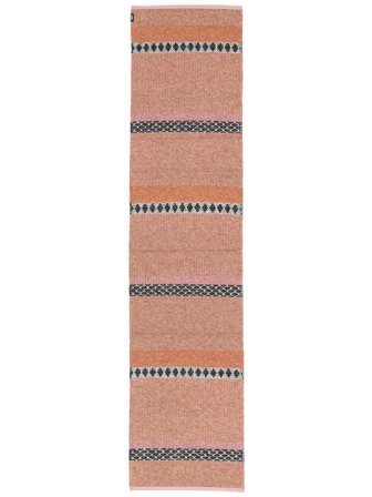 Washable Matilda Coral Red/Beige Runner Rug Small