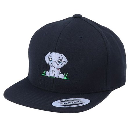 Kiddo Cap - Svart snapback Keps - Kids Sitting Elephant Black Snapback @ Hatstore