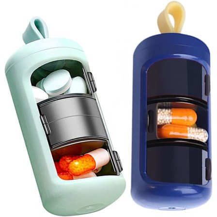 2 stk Pilleæske Mini Flaske Pilleæske Ugentlig Pille Organiserbar