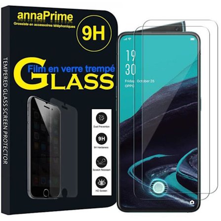 Skyddsglas - VCOMP - Oppo Reno2/Reno 2 - 2-pack - Härdat glas - Ripsäker