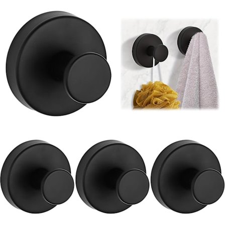 4 kpl Imujalat ilman porausta, Imukupit, Ruostumaton teräs, Kylpyhuoneen imukoukut | Uudelleenkäytettävät pyyhekoukut, Imukupit, Suihkukoukut hopea—