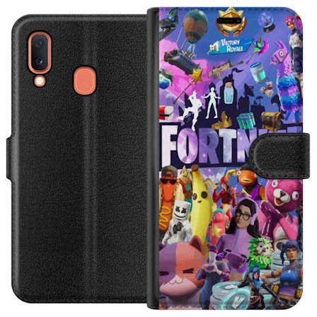 Yhteensopiva Lompakkokotelo Samsung Galaxy A20e Fortnite kollaasi Victory Royale hahmot skins aarteet värikäs Fortnite pelaamisen suunnittelu