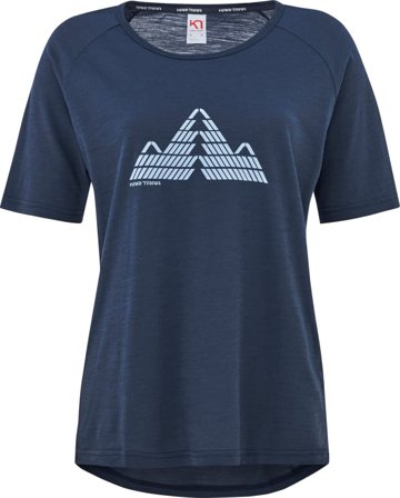 Kari Traa Women's Ane Short Sleeve Women short-sleeved sweaters Blue XL