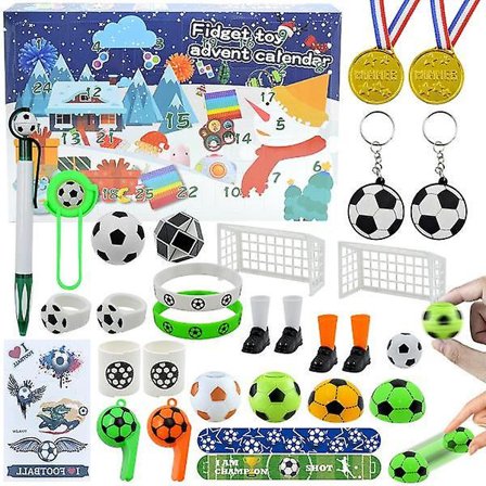 Fotball Adventskalender 2023 for gutter og jenter - Verdens fotballgaver til barn - Fotball julegaver til fotballfans
