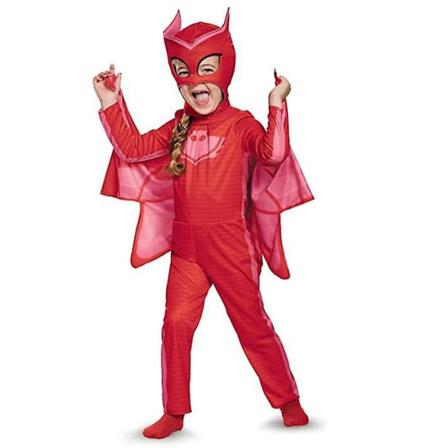 Disguise Owlette Deluxe Toddler Pj Masks Jumpsuit med påsatt stövelskydd 120cm to 130cm