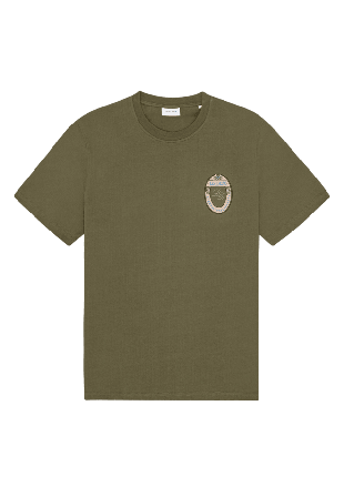 LES DEUX Brady Emblem T-Shirt T-shirts Herr Grön L