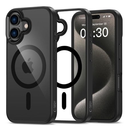 Tech-Protect Mobilskal till iPhone 16 Magsafe Magmat - Svart/Clear