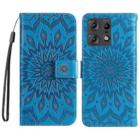 Lærveske med lommebok og stativdeksel for Motorola Edge 50 Pro 5G