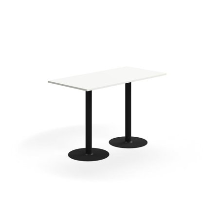 Barbord ALVA, 1400x700x900 mm, gulvfast, højtrykslaminat, sort/hvid